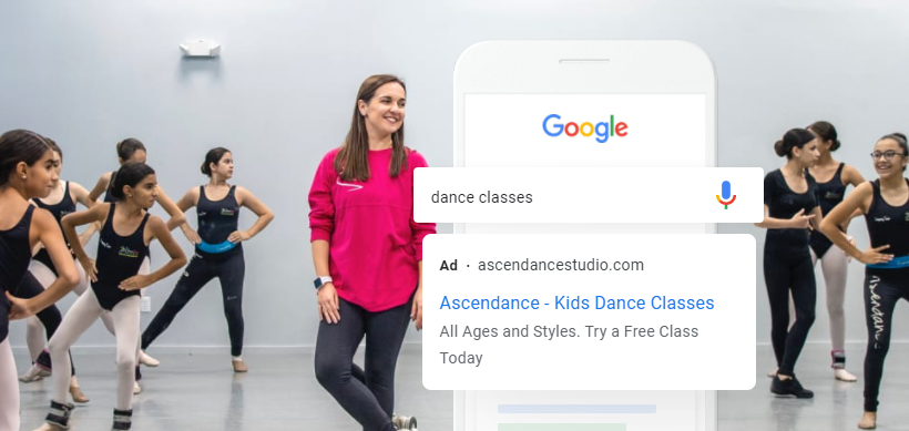 google dance class ad